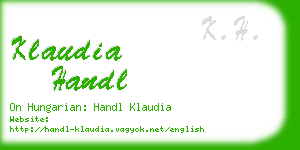 klaudia handl business card